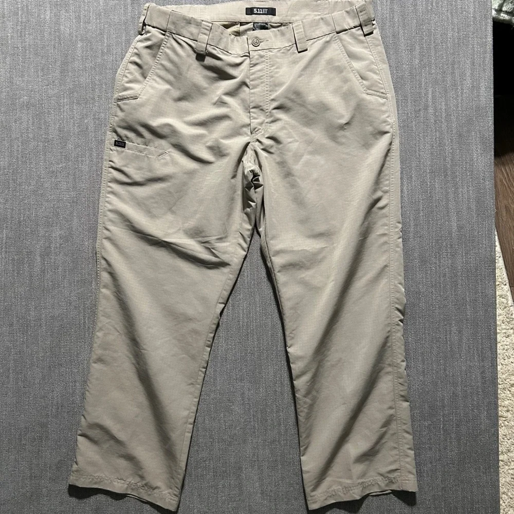 5.11 Tactical Mens Fast-Tac Urban Pants Khaki Tan‎ Ripstop 38x30 74461